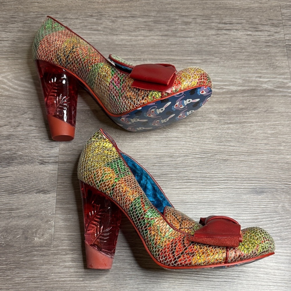 Irregular Choice Colorful Metallic Bow-Accent Pumps - Picture 4 of 10